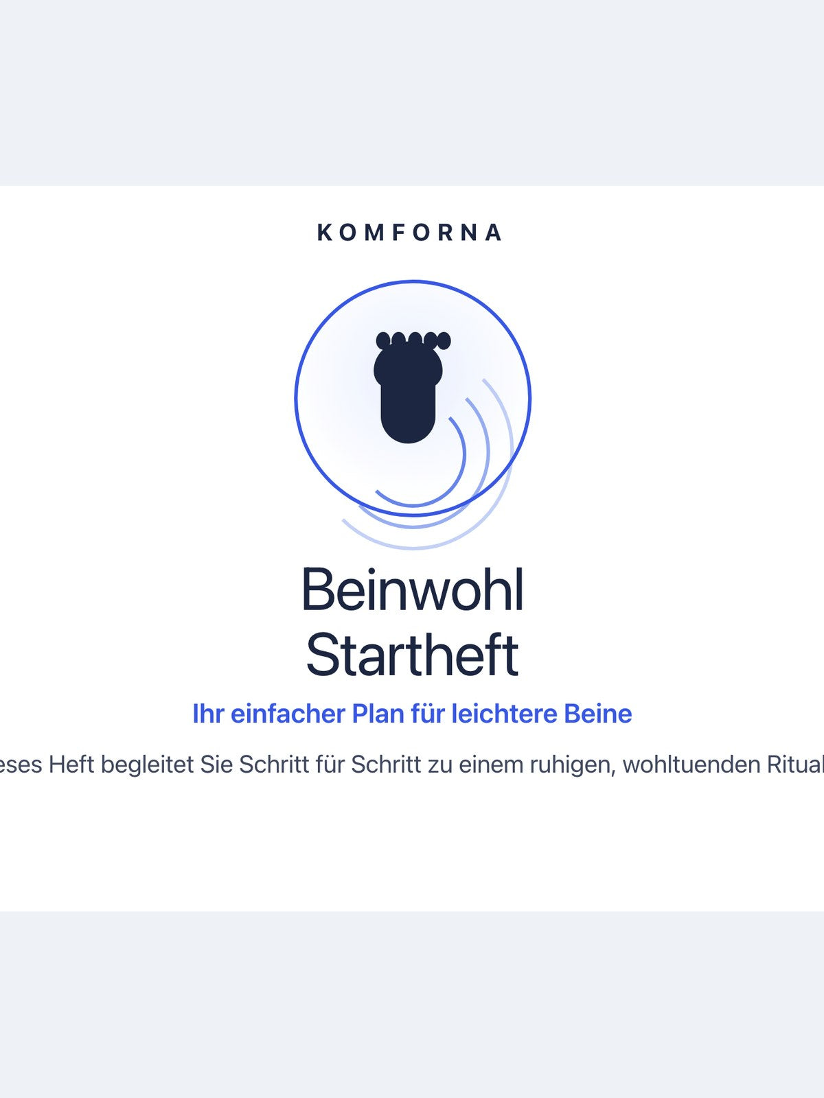 Beinwohl Startheft Cover
