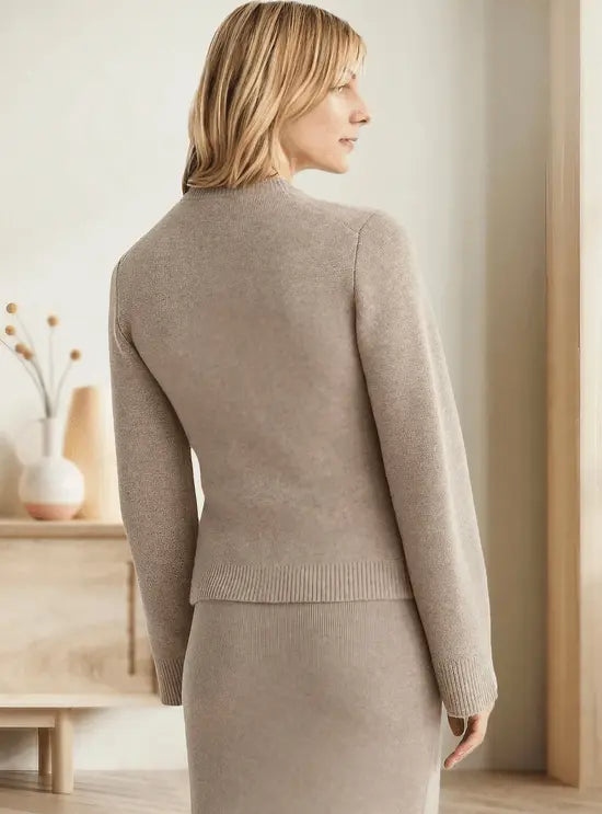 Strickjacke Damen mit Rundhals und Knopfleiste, Feinstrick Cardigan - Ansicht 9