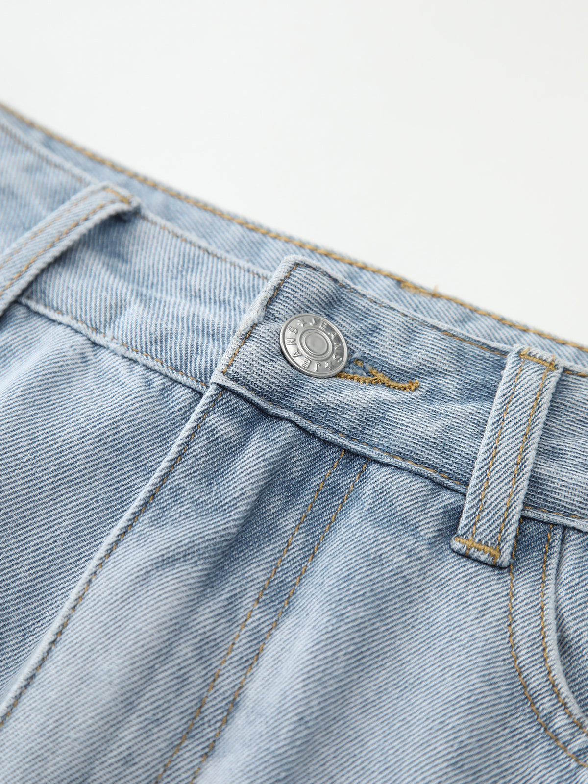Jeansrock Damen Midi in Hellblau – A-Linie mit Frontschlitz