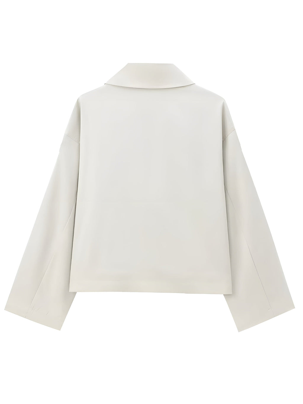 Kurzer Trenchcoat Damen in Creme – Doppelreihig mit Revers
