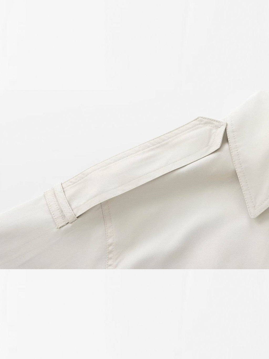 Kurzer Trenchcoat Damen in Creme – Doppelreihig mit Revers
