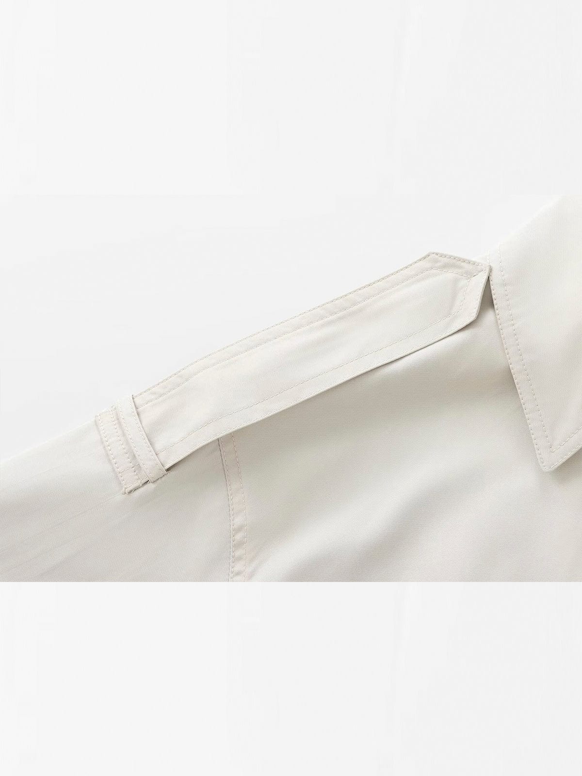 Kurzer Trenchcoat Damen in Creme – Doppelreihig mit Revers