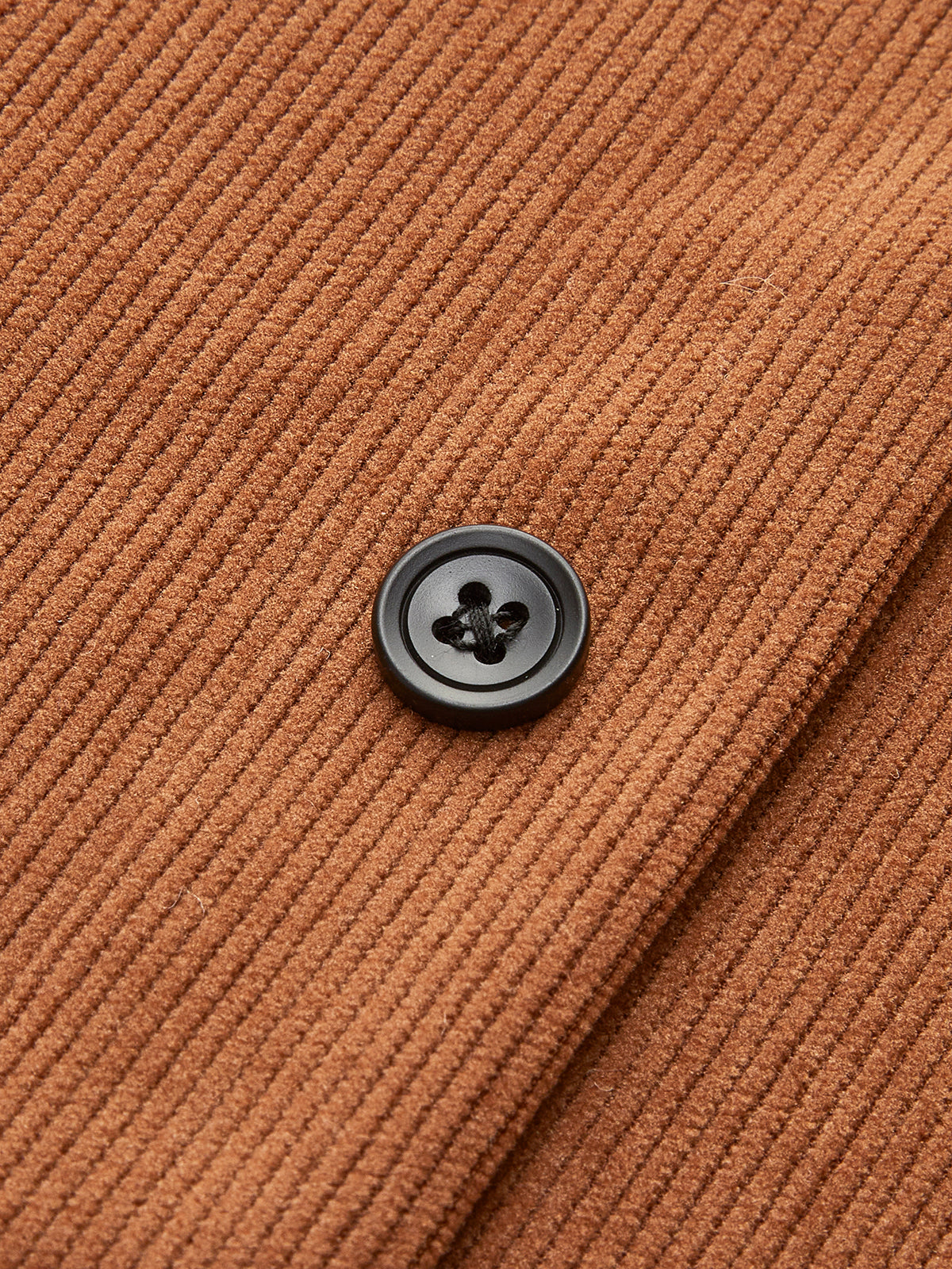 Cordrock Damen Mini in Braun – Ausgestellt mit Knopfleiste