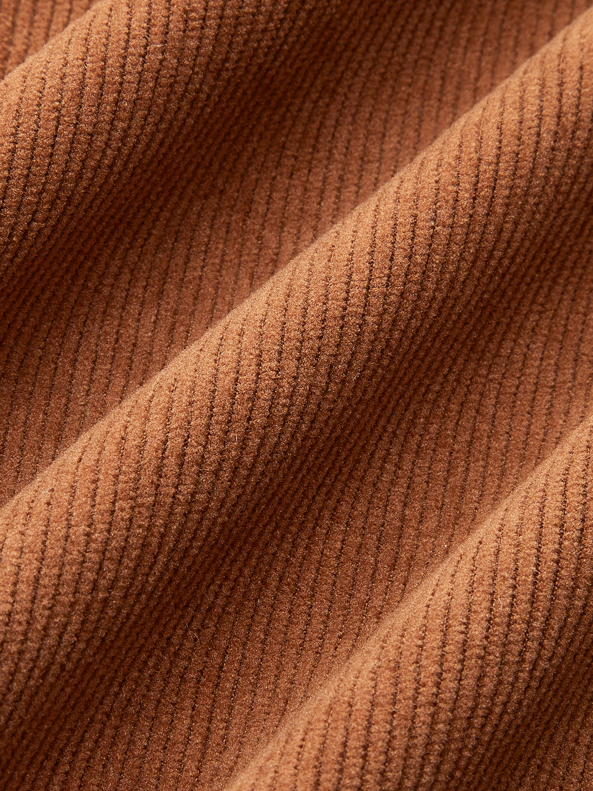 Cordrock Damen Mini in Braun – Ausgestellt mit Knopfleiste