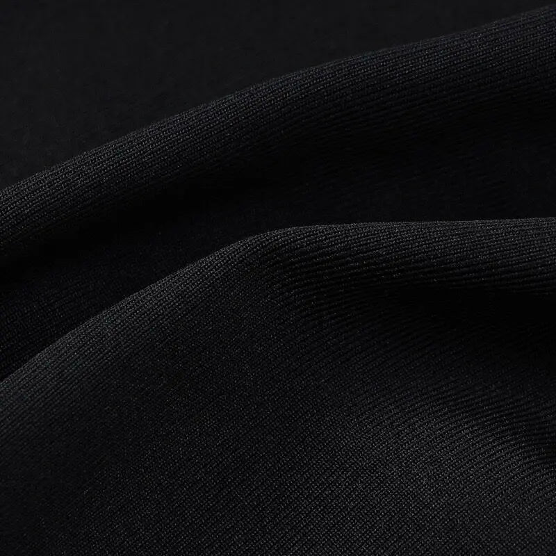 Schwarzes Maxikleid Damen langarm mit asymmetrischem Ausschnitt