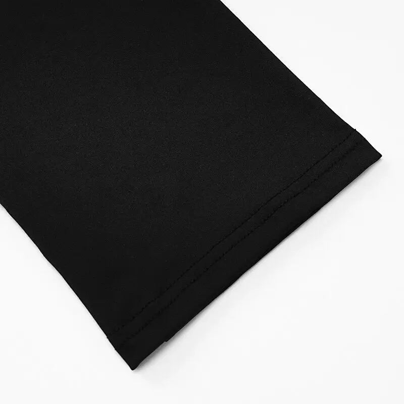 Schwarzes Maxikleid Damen langarm mit asymmetrischem Ausschnitt