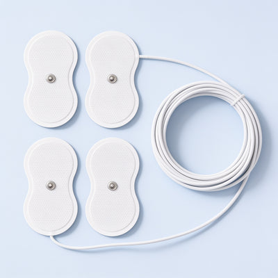Beinwohl Rücken & Schulter-Erweiterungsset - vier Klebe-Pads mit Anschlusskabel