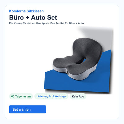 Komforna Sitzkissen Büro Auto Set 60 Tage Test
