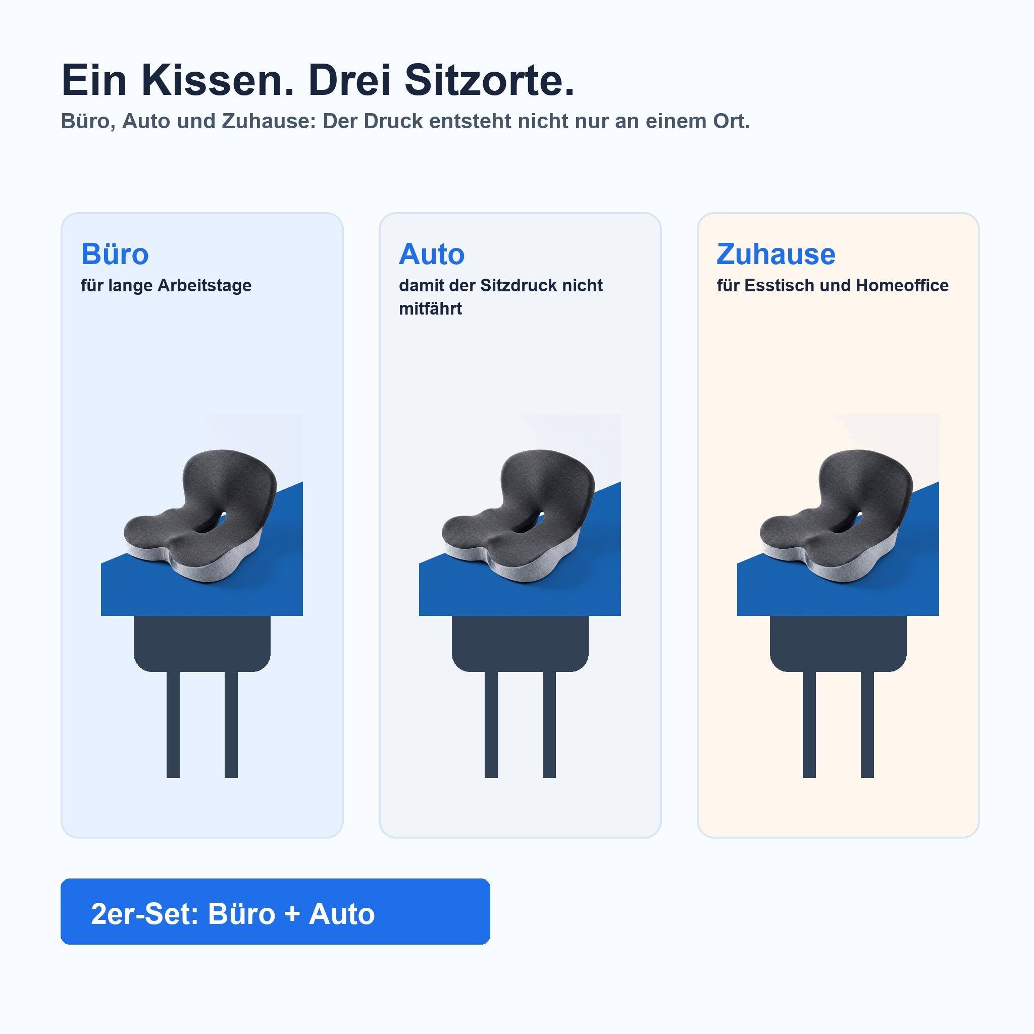 Komforna Sitzkissen für Büro Auto Zuhause